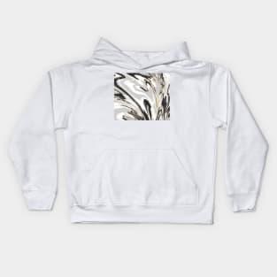 Pastel marble - monochrome gold Kids Hoodie